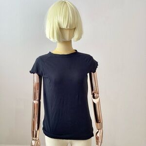 Nili Lotan Black Crew Neck T Shirts SZ XS